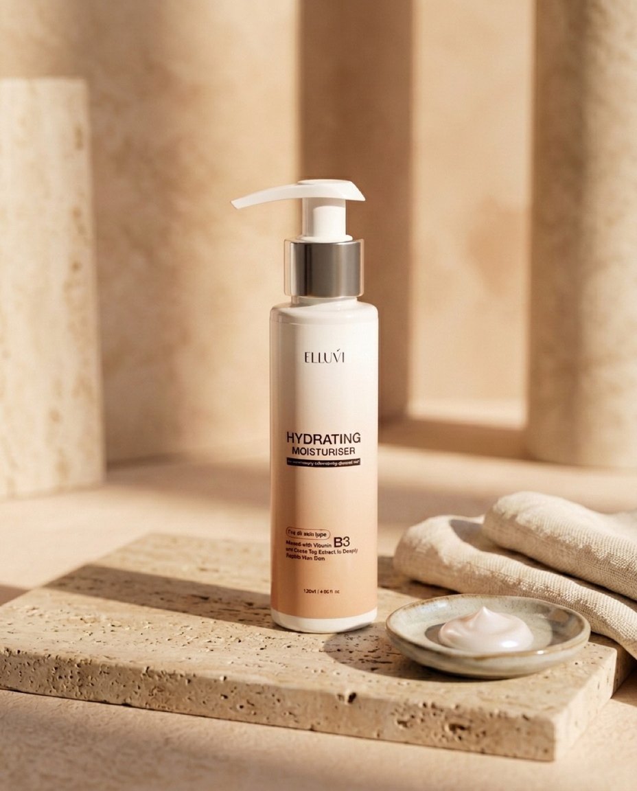 Elluvi Hydrating Moisturiser in a sensitive skin routine